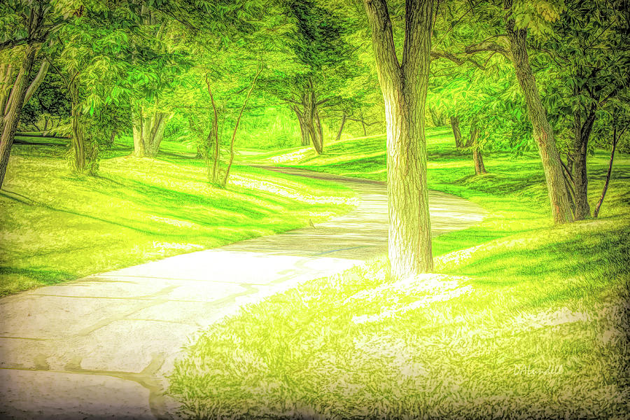 Solitary Path Digital Art by Dennis Lundell