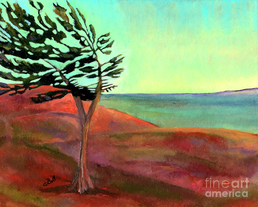 Solitary Pine Painting by Claire Bull