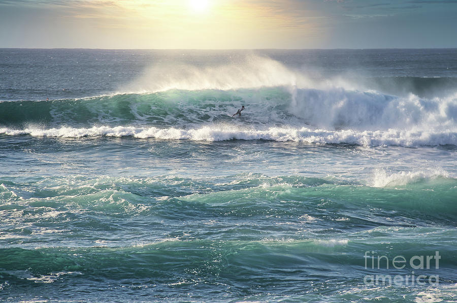 Sunset Beach Photograph - Solitary Surf At Sunset Beach by Michele Hancock Photography