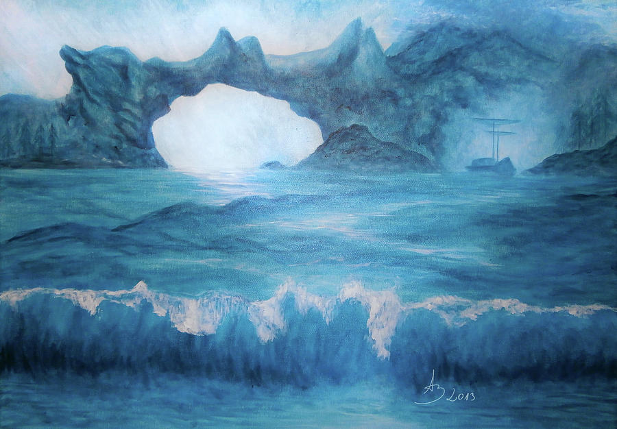 Solitude Harbor in Skyrim Painting - The Elder Scrolls Video Game Art Painting by Aneta Soukalova