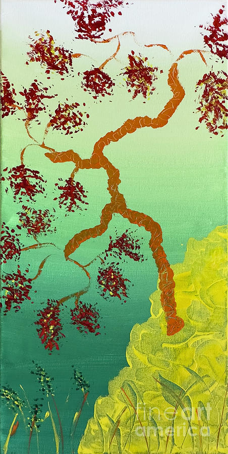 Solitude in Hues - A Series of Acrylic Tree Paintings - Part 3 Painting by Djurdjina Jovanovic Solitude in Hues - A Series of Acrylic Tree Paintings - Part 3 Painting by Djurdjina Jovanovic