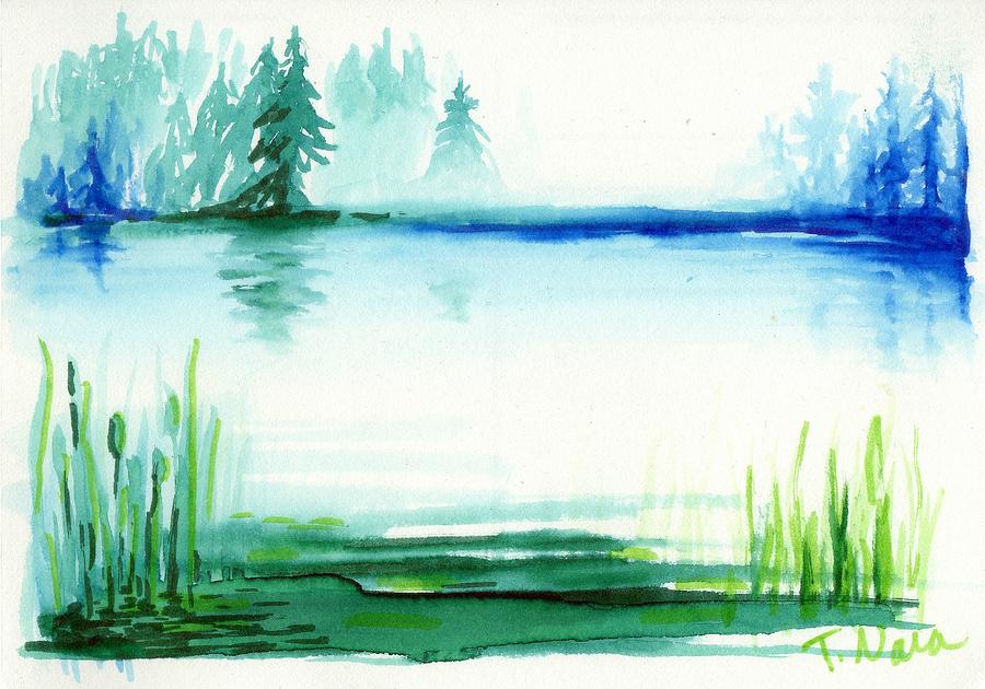 Solitude on the Pond Painting by Tammy Nara