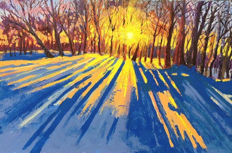 Solstice Sunset Painting by Mark Lore