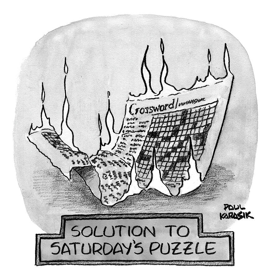 Solution to Saturdays Puzzle Drawing by Paul Karasik