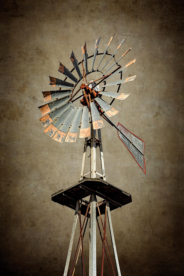 Solvang Windmill Sepia Photograph by Kelley King