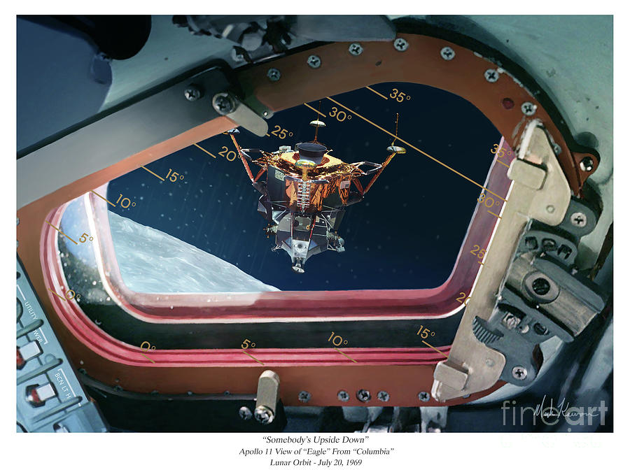 Space Digital Art - Sombodys Upside Down by Mark Karvon