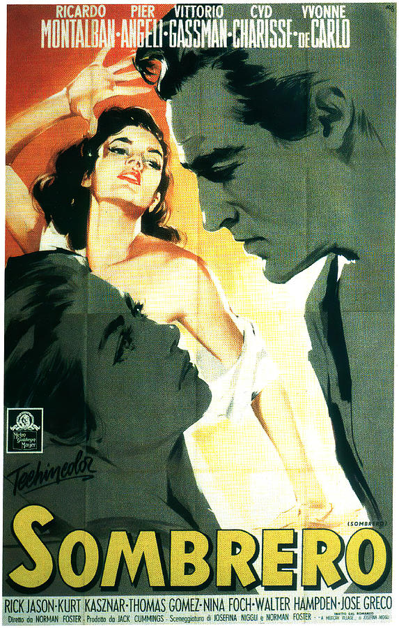 Sombrero, 1953 - art by Silvano Campeggi Mixed Media by Movie World Posters