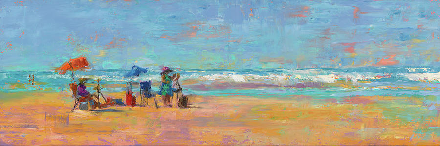 Some Beach - Cannon Beach landscape Painting by Talya Johnson