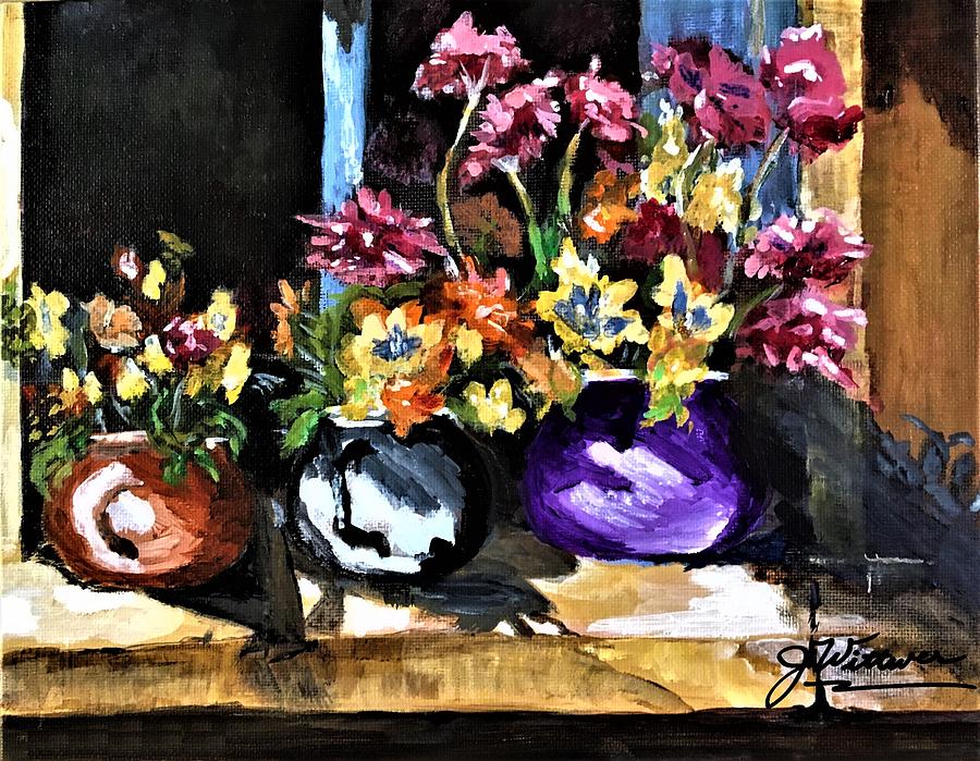Some Kinda Pretty Flowers Painting by Julie Wittwer