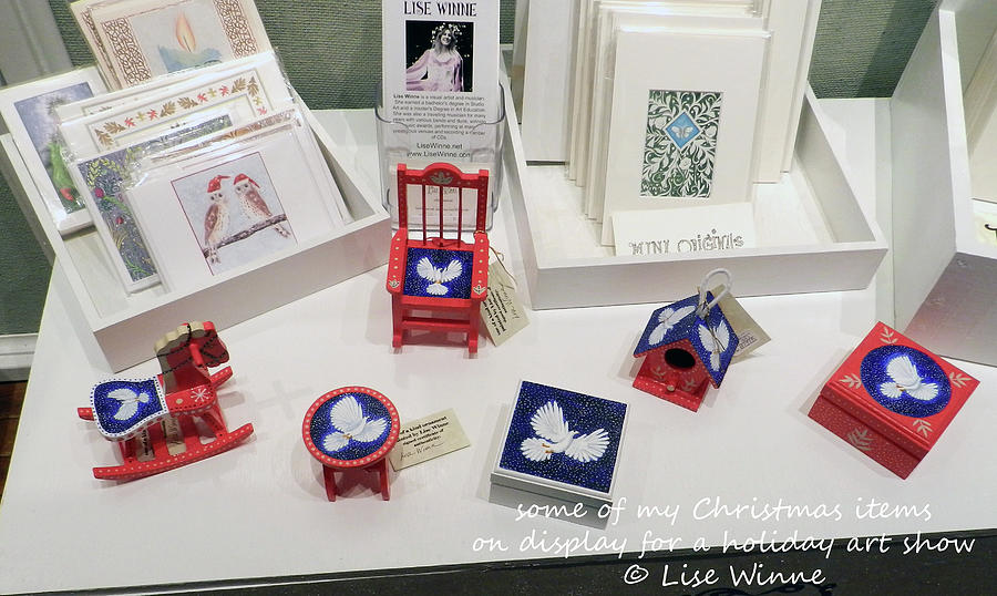 some of the Christmas trinket and ornaments I make Mixed Media by Lise Winne