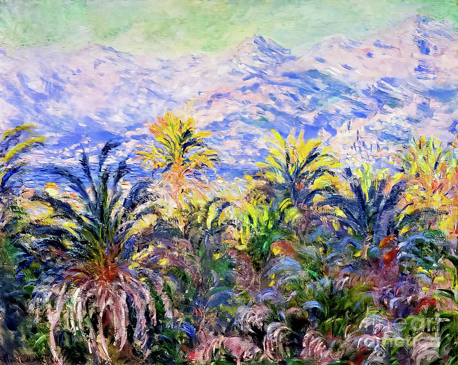 Some Palm Trees At Bordighera By Claude Monet 1884 Painting