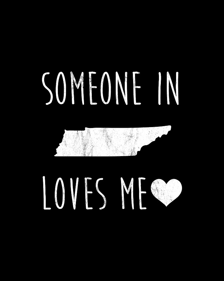 Someone In Tennessee Loves Me Cute State Gift Drawing by Noirty Designs