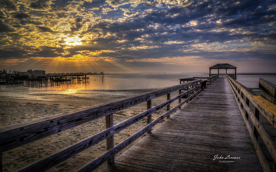 Somers Point Pier Rays Photograph by John Loreaux