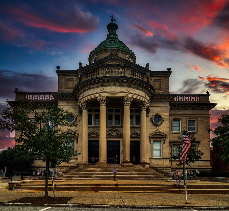 Sunset Photograph - Somerset County Courthouse At Sunset by Mountain Dreams