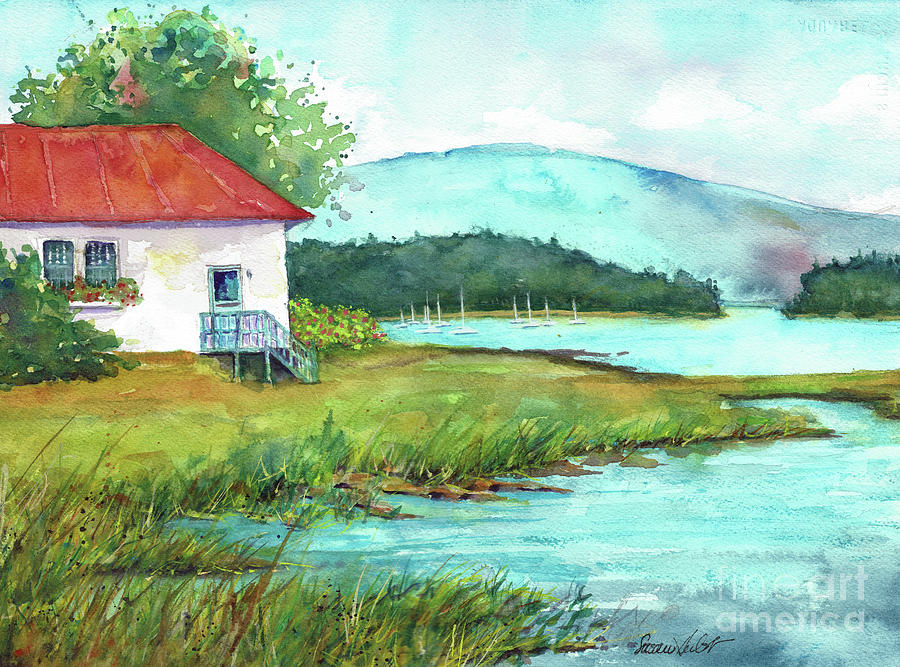 Somes Sound View Painting by Susan Herbst