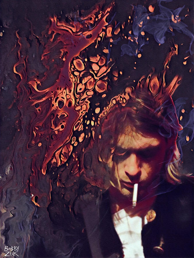 Kurt Cobain Painting - Something In The Way by Bobby Zeik