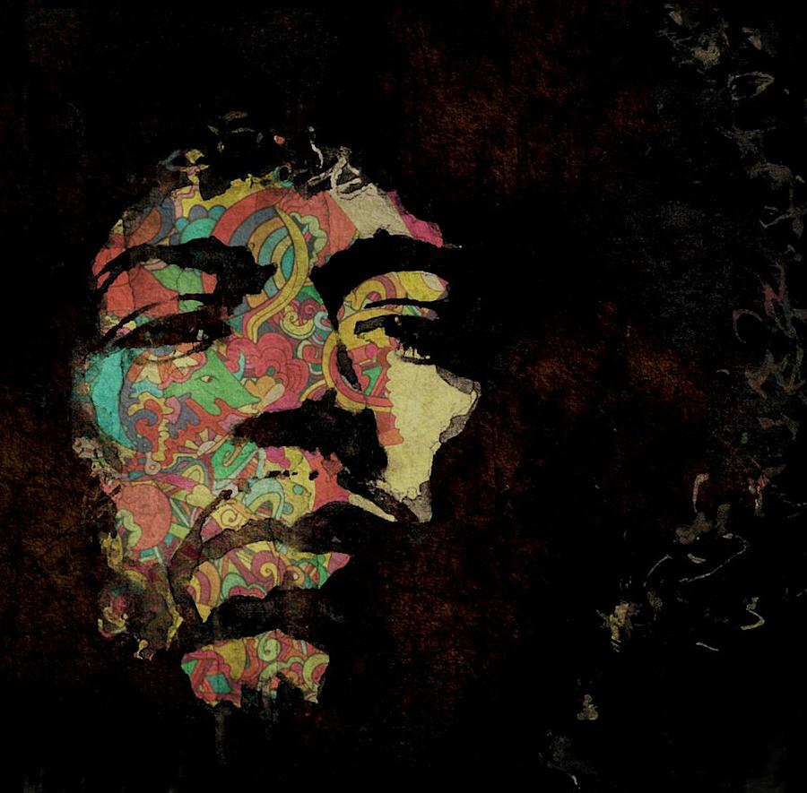 Jimi Hendrix Mixed Media - Somewhere A King Has No Wife  by Paul Lovering