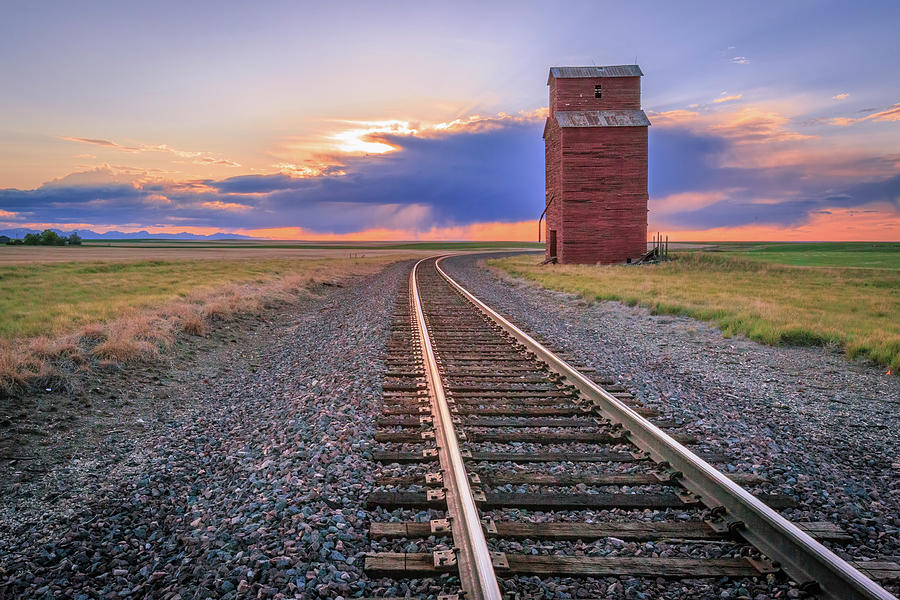 Somewhere Down the Line in Montana Photograph by Jack Bell
