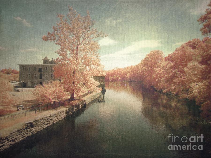 Somewhere Over the River in Willimantic, Connecticut Digital Art by Linda Ouellette