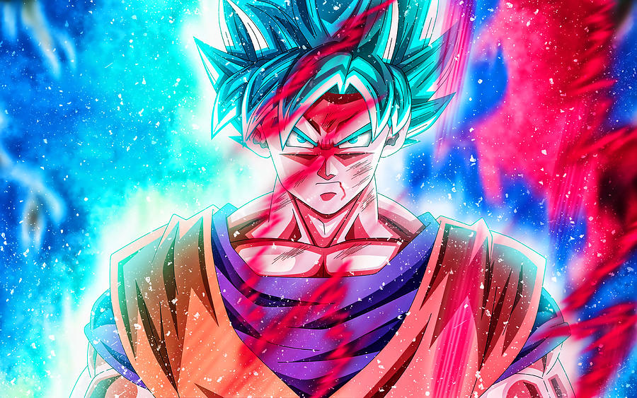 Son Goku colorful fire DBS characters Dragon Ball fan art Dragon Ball ...