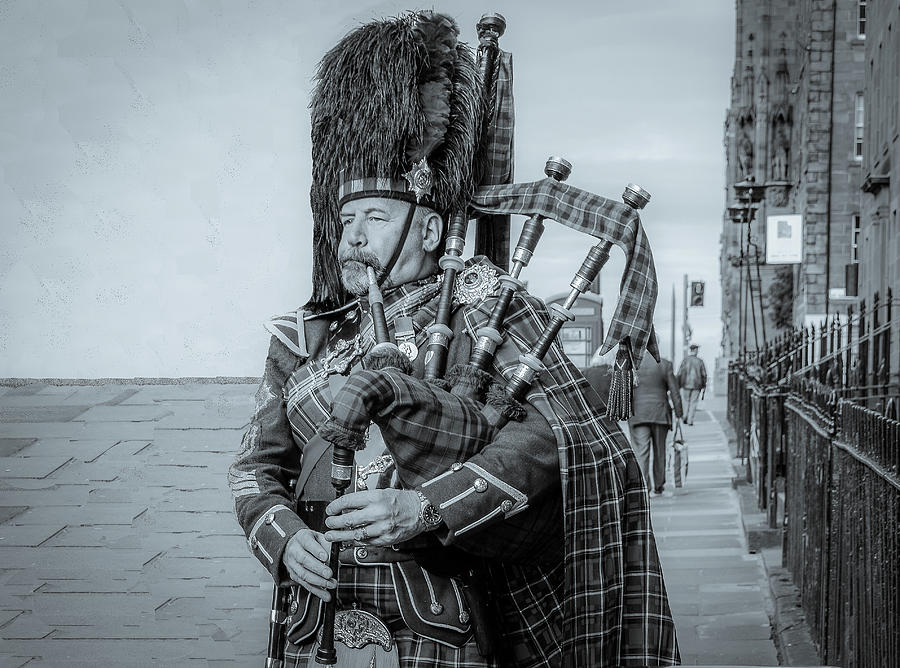 Son of Edinburgh, Black and White Photograph by Marcy Wielfaert