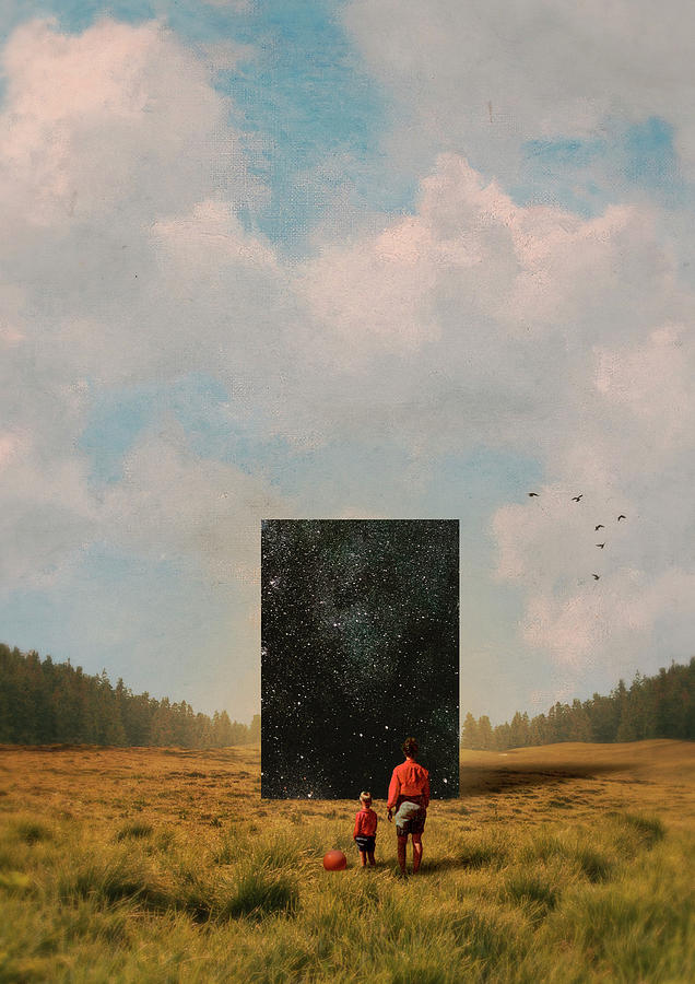 Vintage Digital Art - Son, this is the Universe by Fran Rodriguez