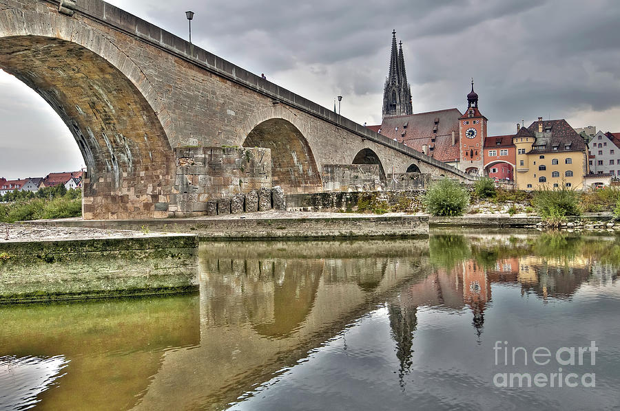 Stone Bridge Regensburg - Ratisbona Germany Photograph by Paolo Signorini