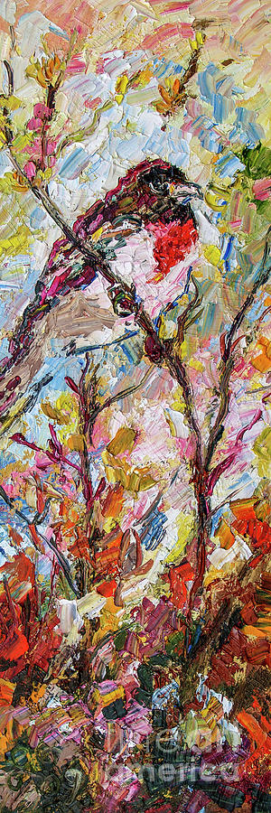 Song Bird in Tree Painting by Ginette Callaway