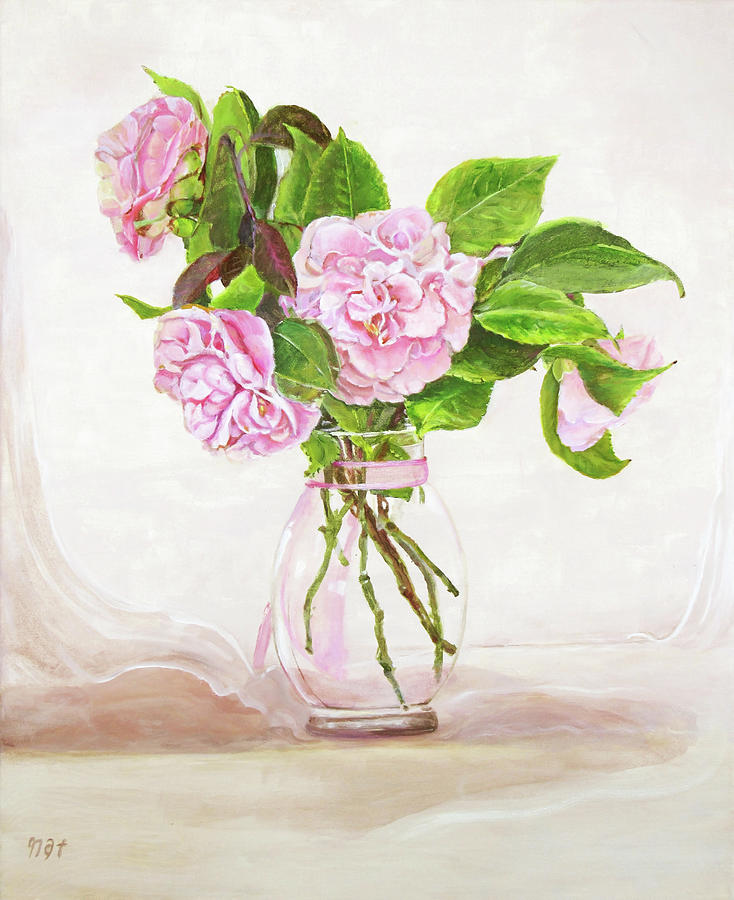 Song of Camellias Painting by Natalya Shvetsky