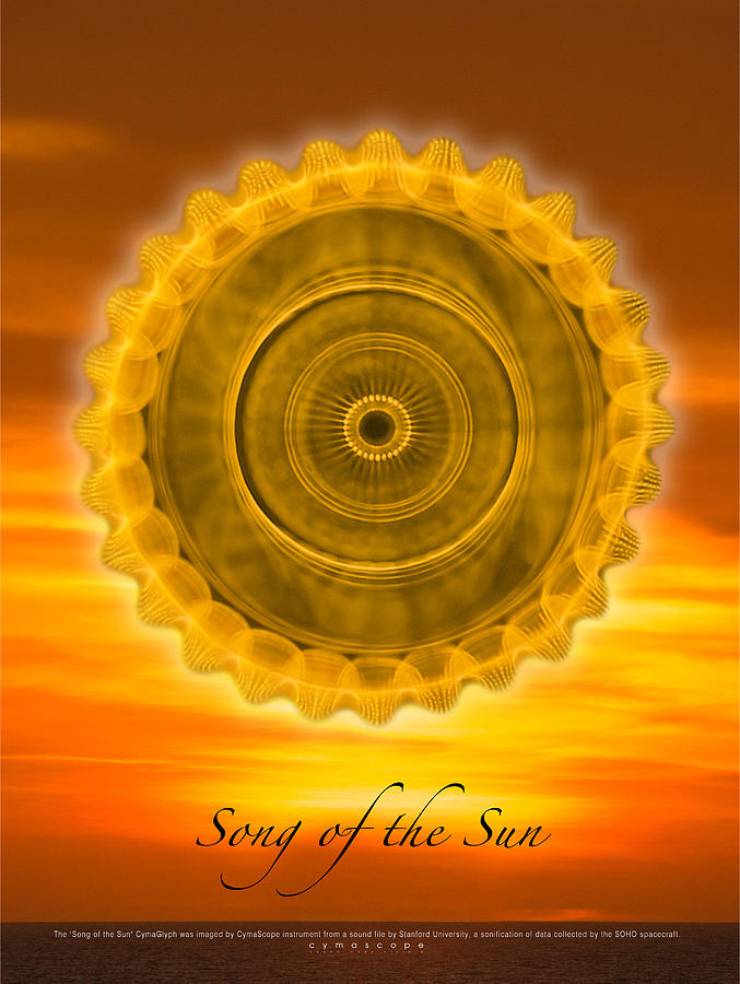 Cymatics Photograph - Song of the Sun #1 by CymaScope
