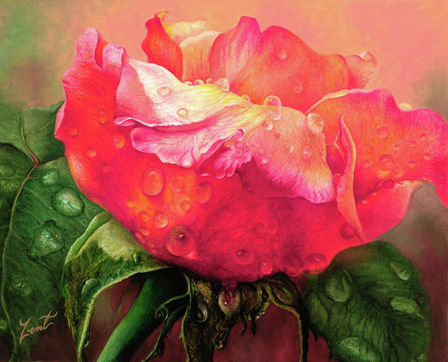 Songs Of Roses Two Painting by June Pauline Zent