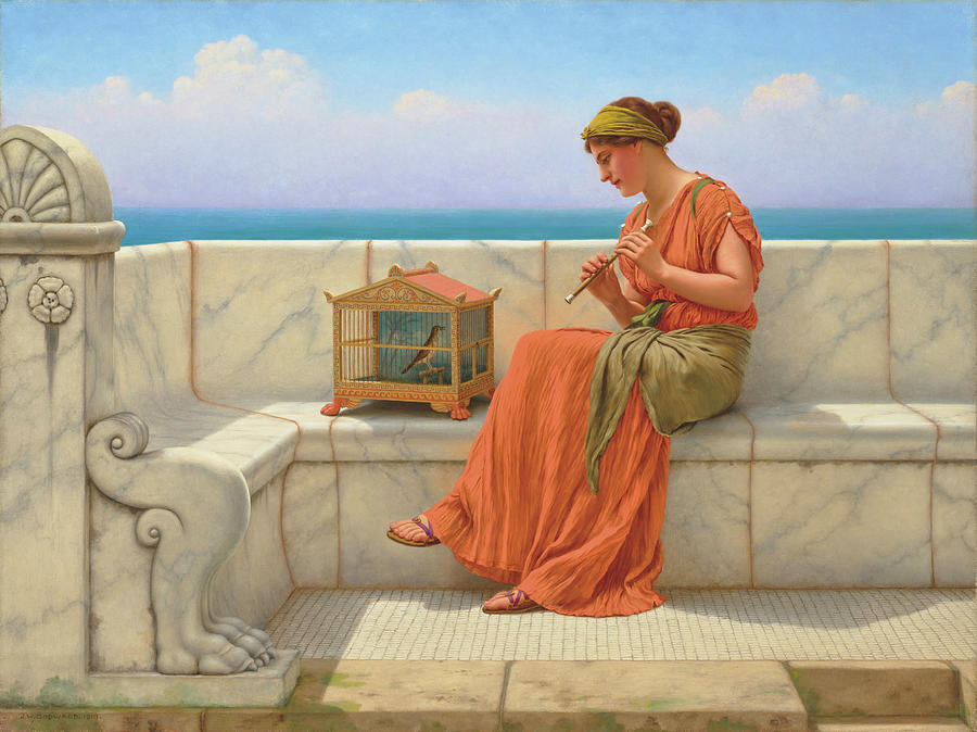 Songs without Words by John William Godward Painting by John William Godward