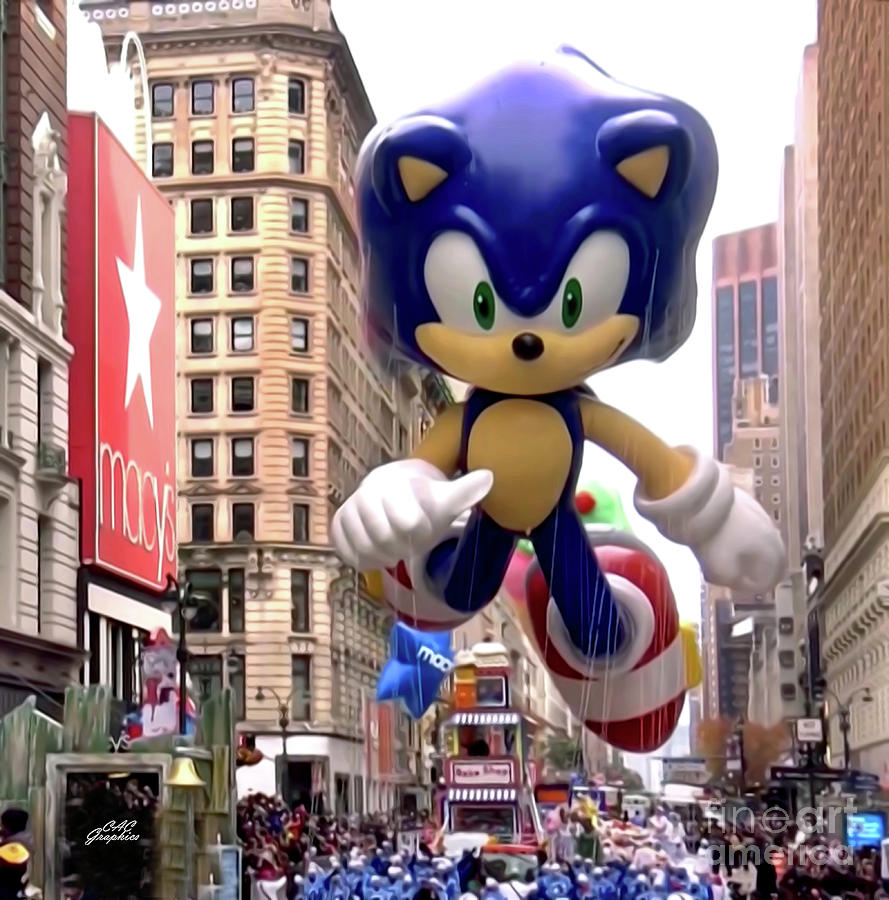 Sonic Macys Thanksgiving Digital Art by CAC Graphics