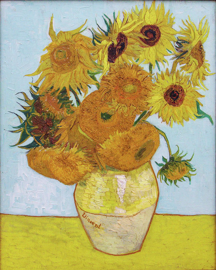 Sonnenblumen sunflower by Van Gogh 1888 Painting by JJ Art Collections ...