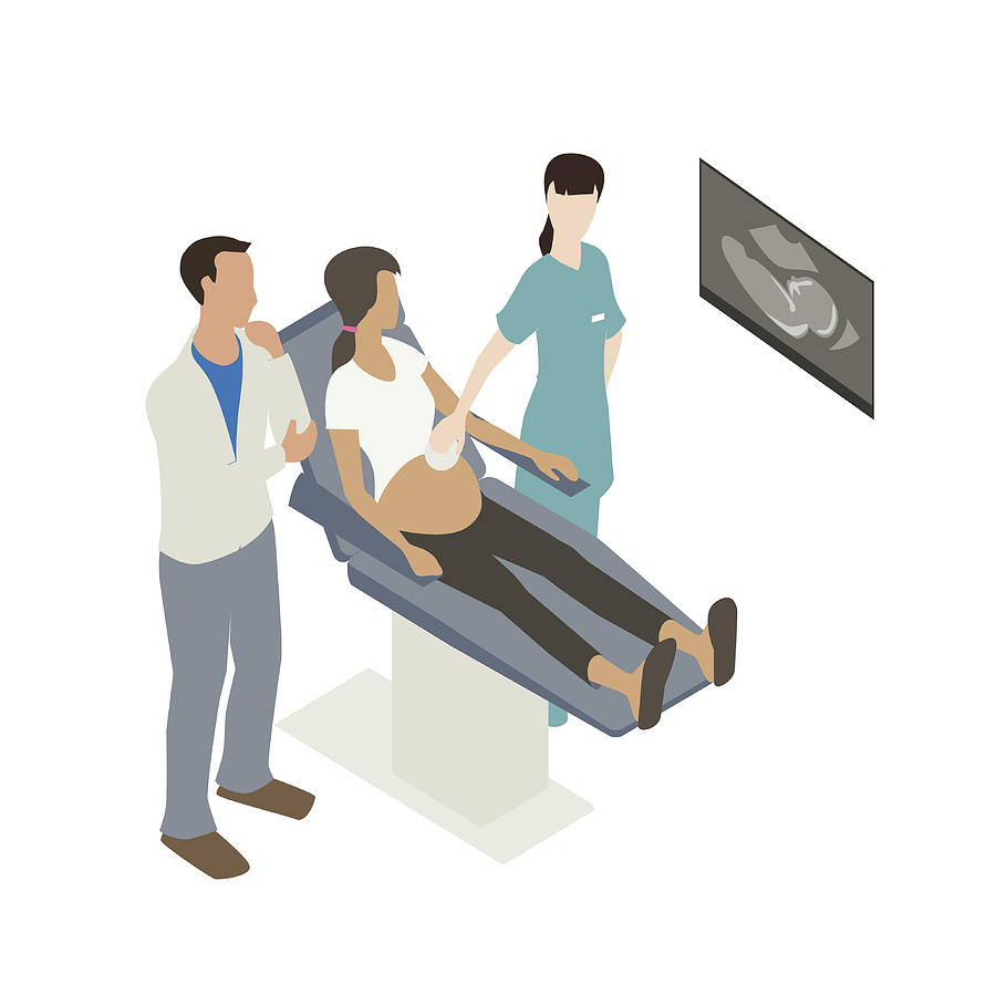 Sonogram ultrasound illustration Drawing by Mathisworks