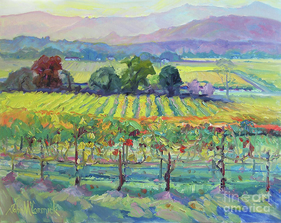 Sonoma Valley Vineyard Painting by John McCormick