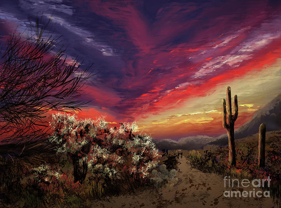 Sonoran Sunset  Digital Art by Lois Bryan