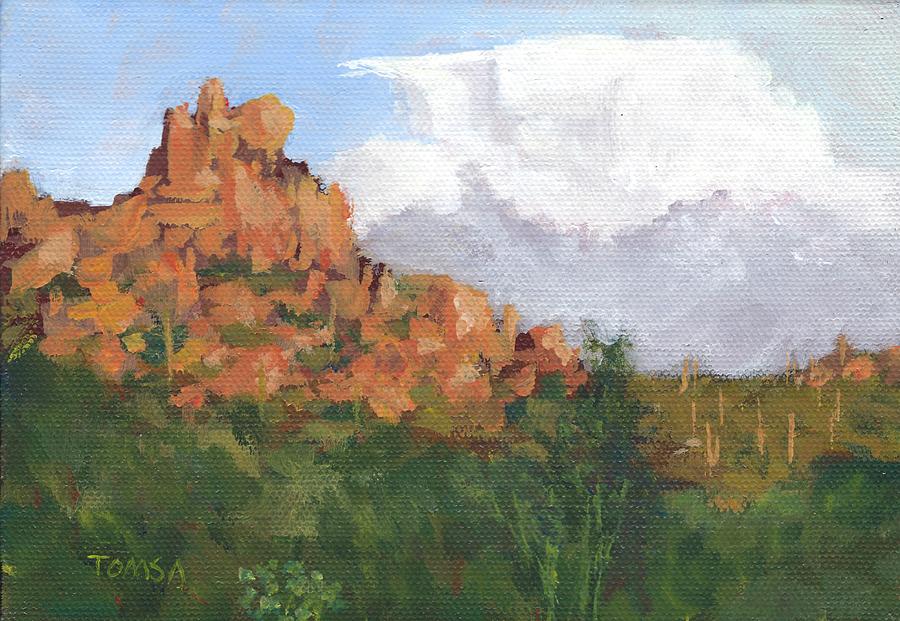Sonoran Thunderhead Painting by Bill Tomsa