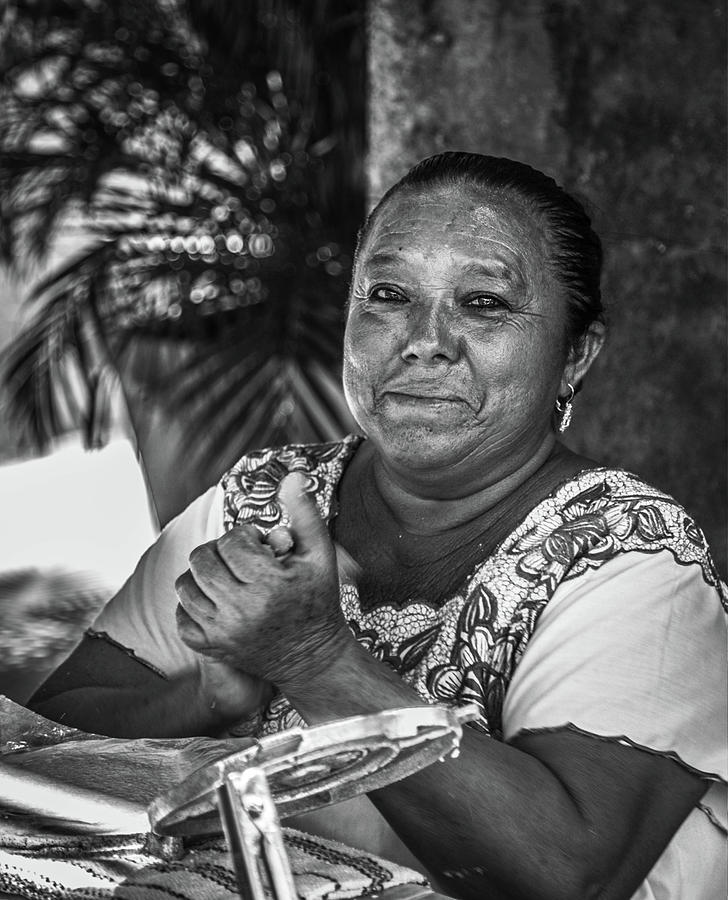 Sonriente senora Fabricante de tortillas de Cozumel Photograph by Pheasant Run Gallery