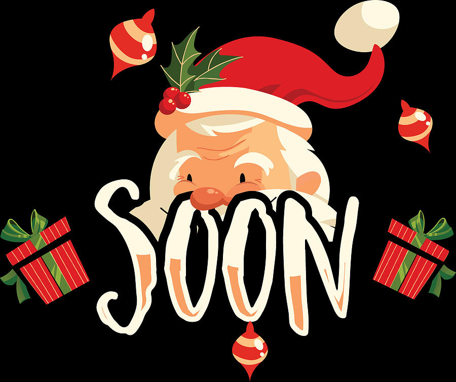 Christmas Digital Art - Soon Santa Christmas Presents Mistletoe by Jacob Zelazny