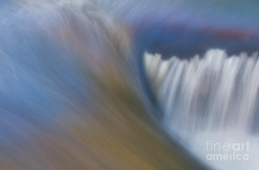 Soothing waterfall wall art - Flowing Color WA7290 Photograph by Mark Graf