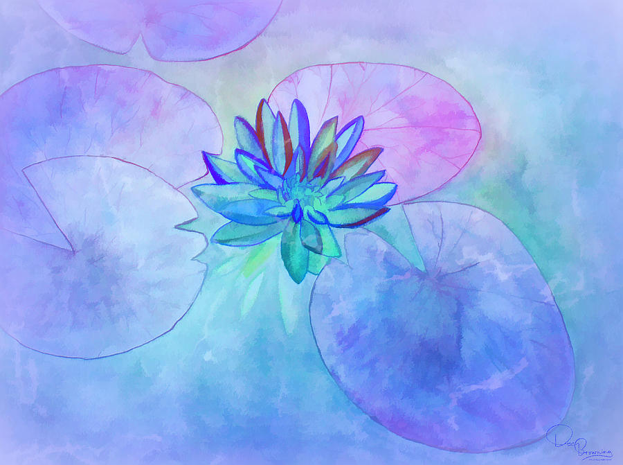 Soothing Waterlily Painting by Dee Browning