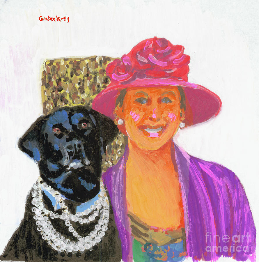 Soozie with Lucy Painting by Candace Lovely