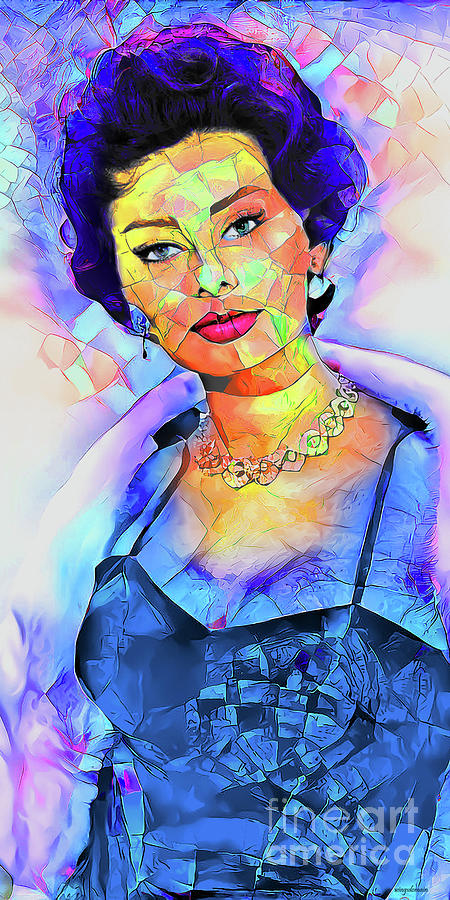 Sophia Loren 20220305 Long Mixed Media by Wingsdomain Art and Photography