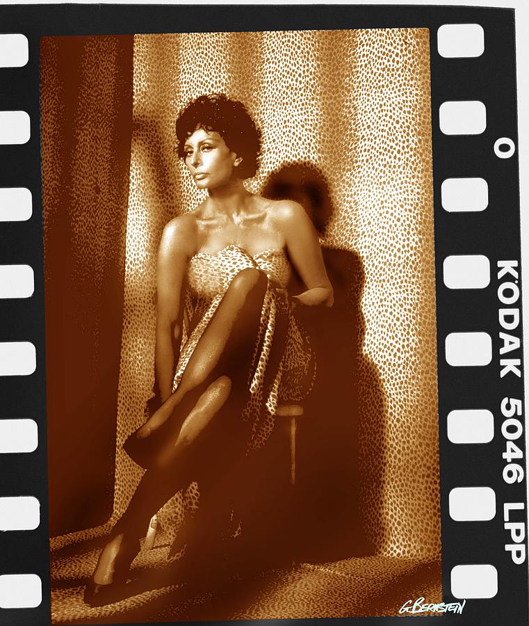 Sophia Loren 5 SEPIA . Culver City, CA 1994 Photograph by Gary Bernstein
