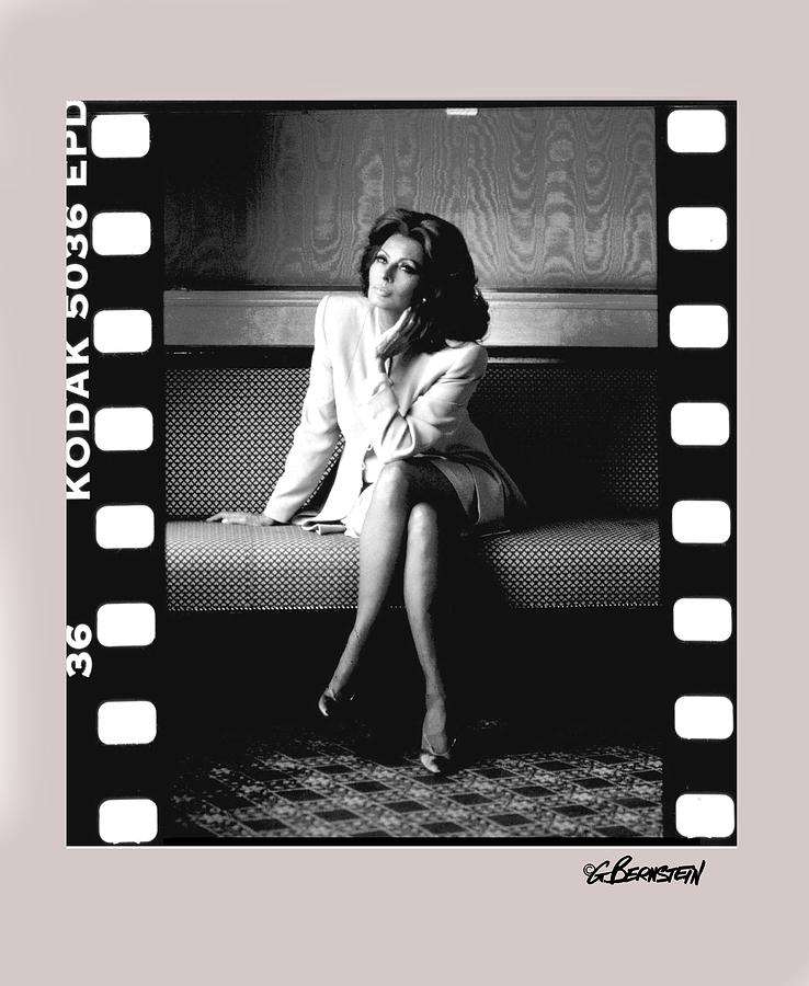 Sophia Loren 6 BW . Geneva, Switzerland 1995 Photograph by Gary Bernstein