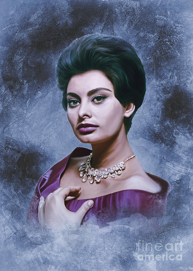 Sophia Loren Digital Art by Andrzej Szczerski