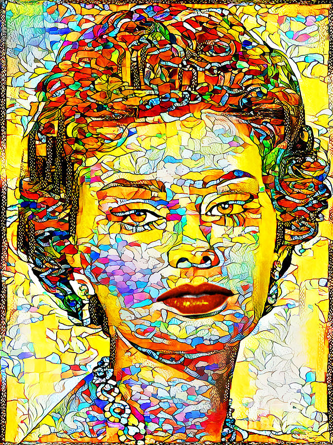 Sophia Loren in Contemporary Vibrant Colors 20200723b Photograph by Wingsdomain Art and Photography