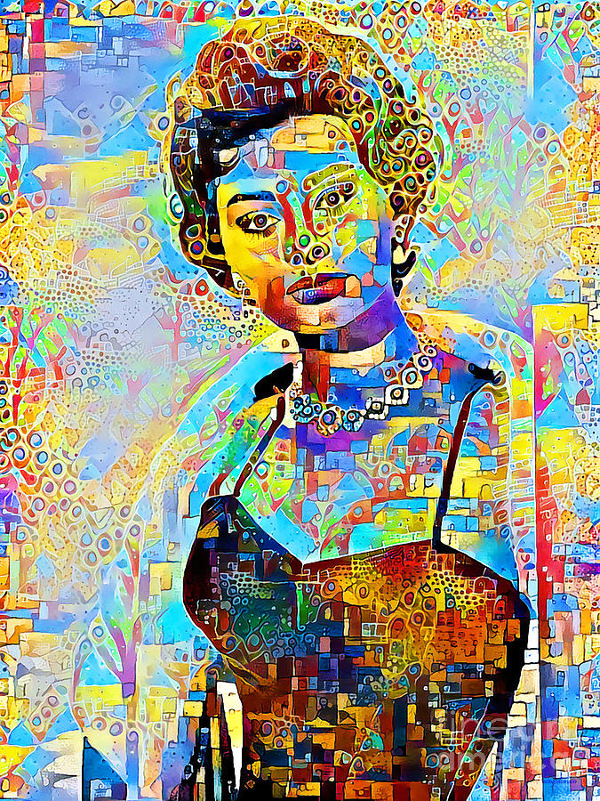 Sophia Loren in Contemporary Vibrant Happy Color Motif 20200427 Photograph by Wingsdomain Art and Photography