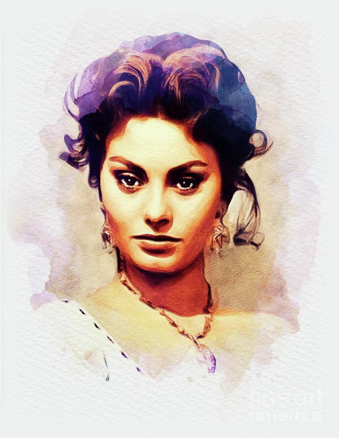 Sophia Loren, Movie Legend Painting by Esoterica Art Agency